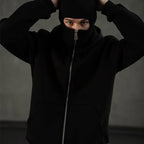 Zip-Up Double-Hooded Sweatshirt