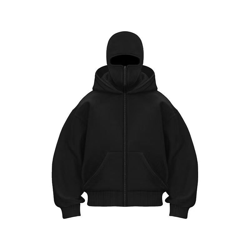 Zip-Up Double-Hooded Sweatshirt