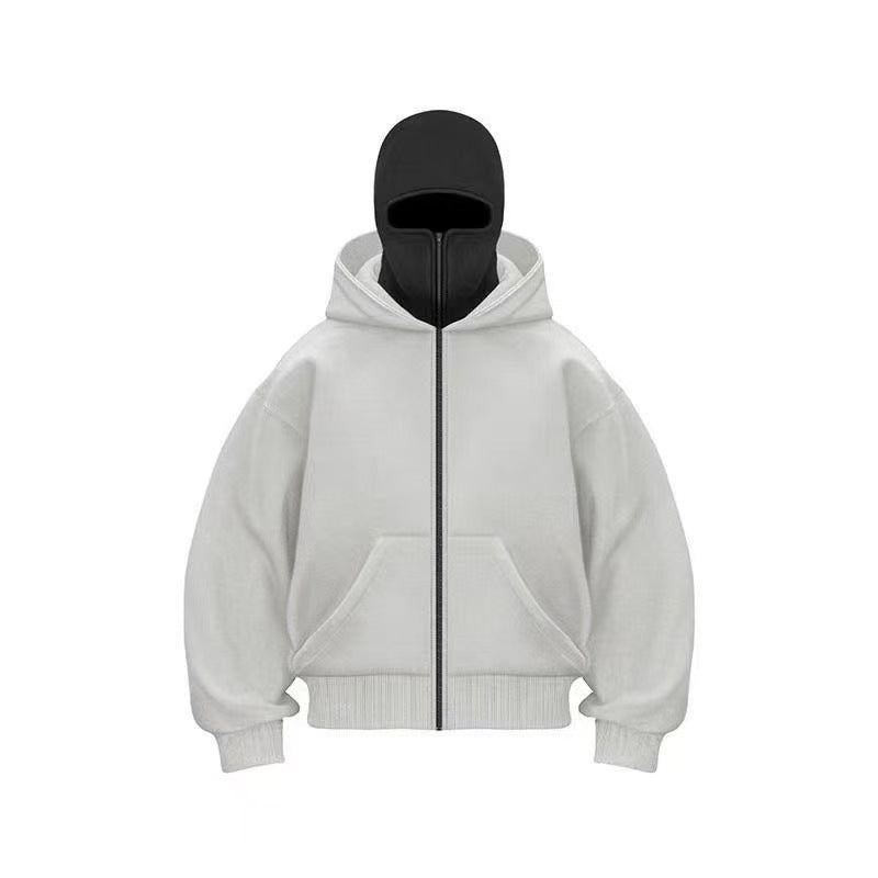 Zip-Up Double-Hooded Sweatshirt