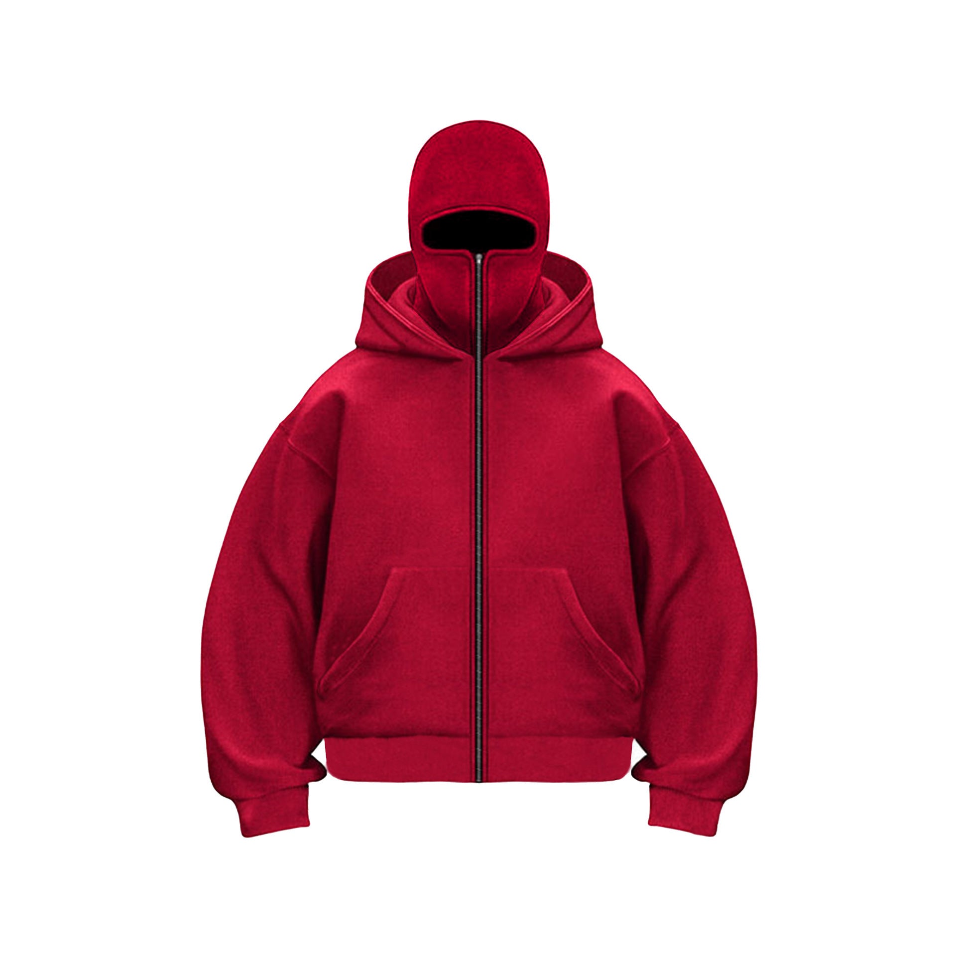 Zip-Up Double-Hooded Sweatshirt