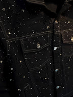 Men's Rhinestone Sparkle Denim Jacket