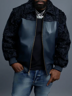 Men's Faux Fur Leather Jacket
