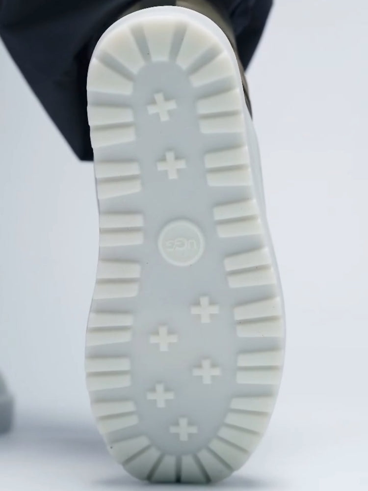 Olive Nubuck Boots With Foam Platform Sole