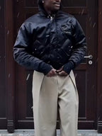 Men’s Navy Quilted Bomber Jacket