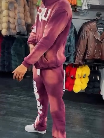 Mulberry Tracksuit With Large White Lettering