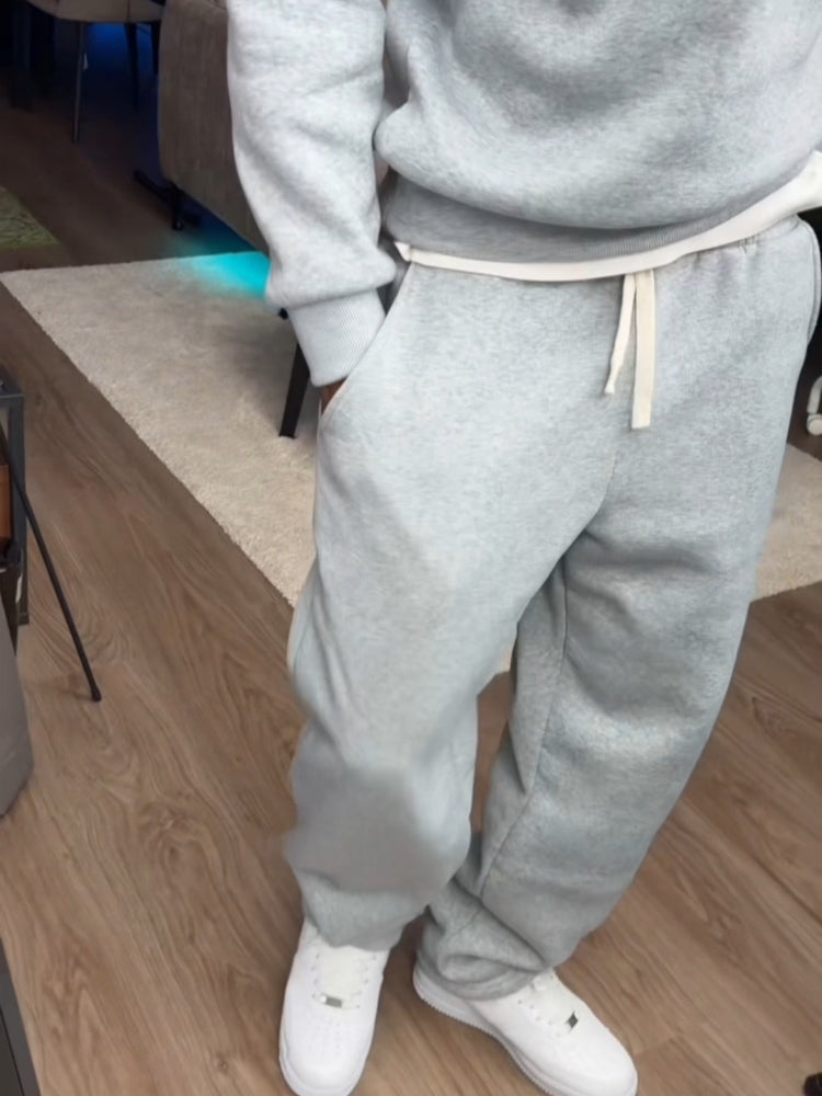 Light Grey Hoodie With Cozy Joggers Set