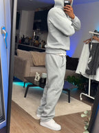 Light Grey Hoodie With Cozy Joggers Set
