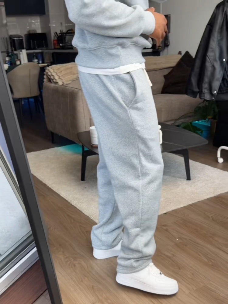 Light Grey Hoodie With Cozy Joggers Set