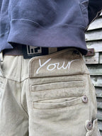 3D Cargo Pockets Adjustable Jeans