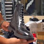 Men's Casual Leather Shoes Lace-Up Business Chelsea Boots