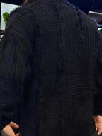Men's Fringed Loose Knit Sweater