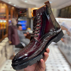 Men's Distressed Lace-up Martin Boots