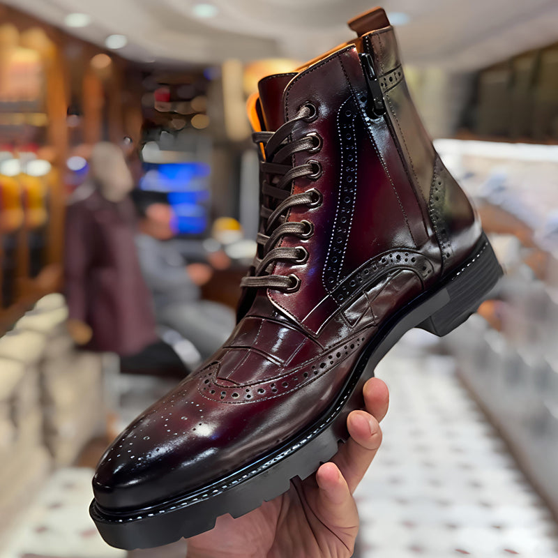 Men's Distressed Lace-up Martin Boots