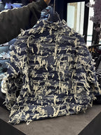 Men's Denim Dressed Button Up Jacket