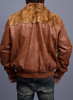 Men's Faux Fur Leather Jacket