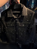 Men's Rhinestone Sparkle Denim Jacket