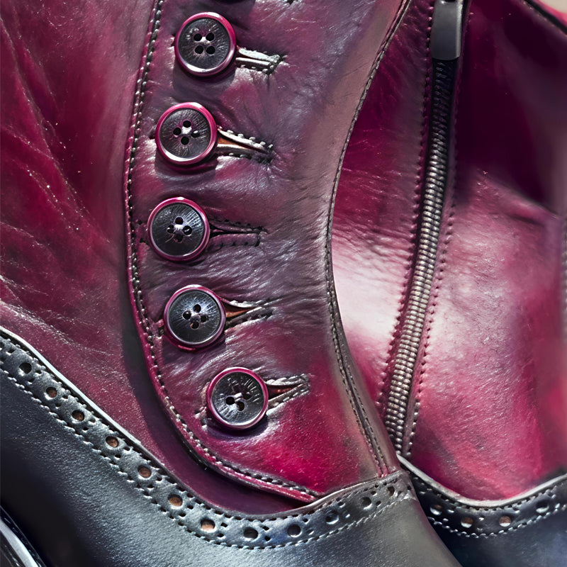 Men's Pointed Button Casual Ankle Boots Chelsea Boots