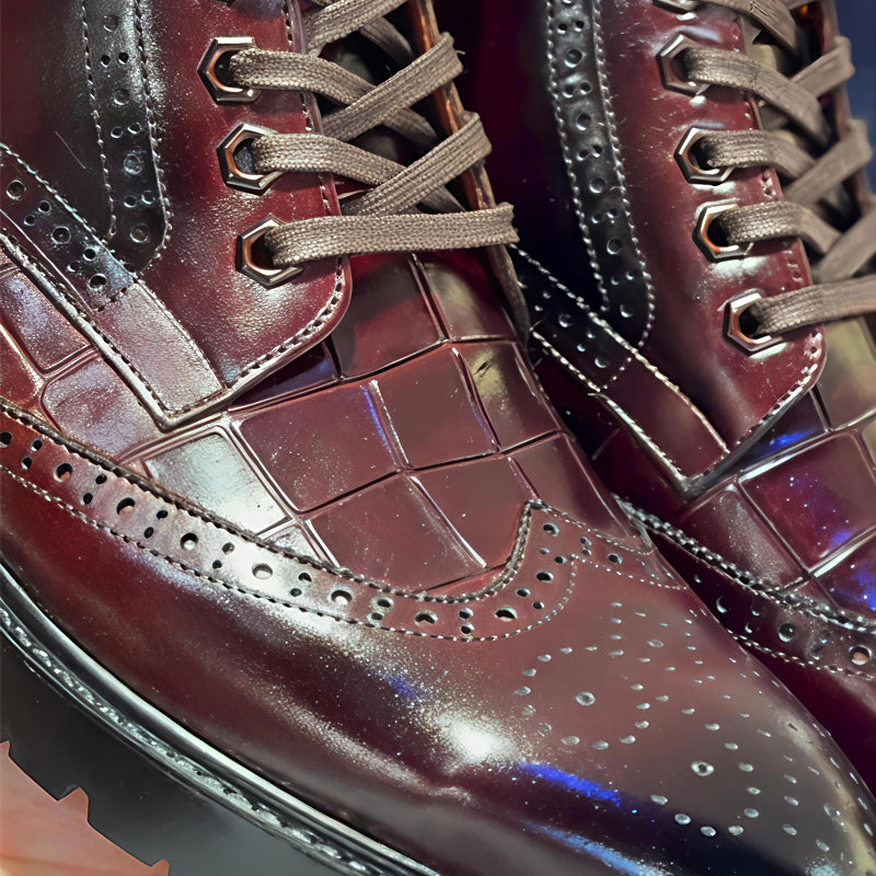 Men's Distressed Lace-up Martin Boots