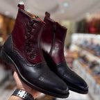 Men's Pointed Button Casual Ankle Boots Chelsea Boots