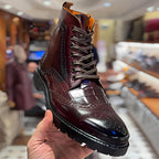 Men's Distressed Lace-up Martin Boots