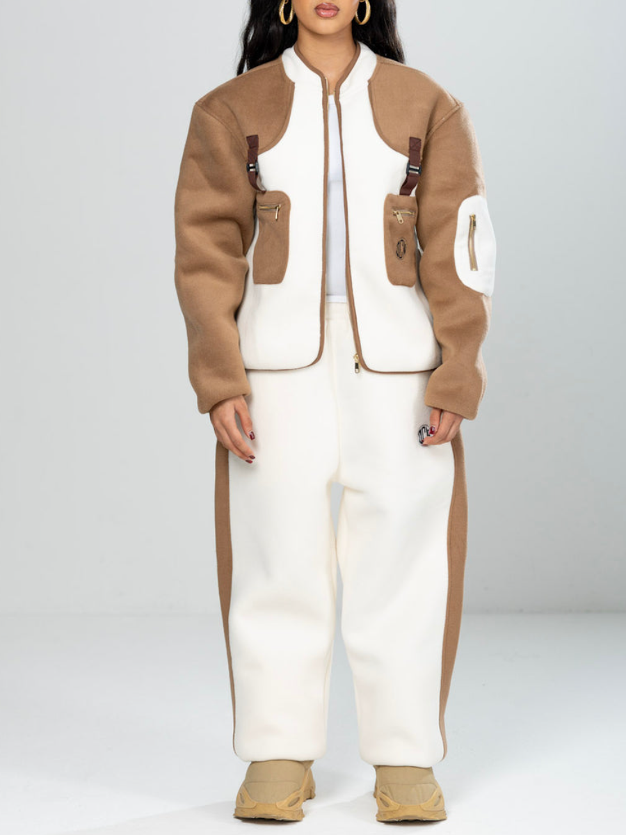 Wool Blended Cock Pants Set