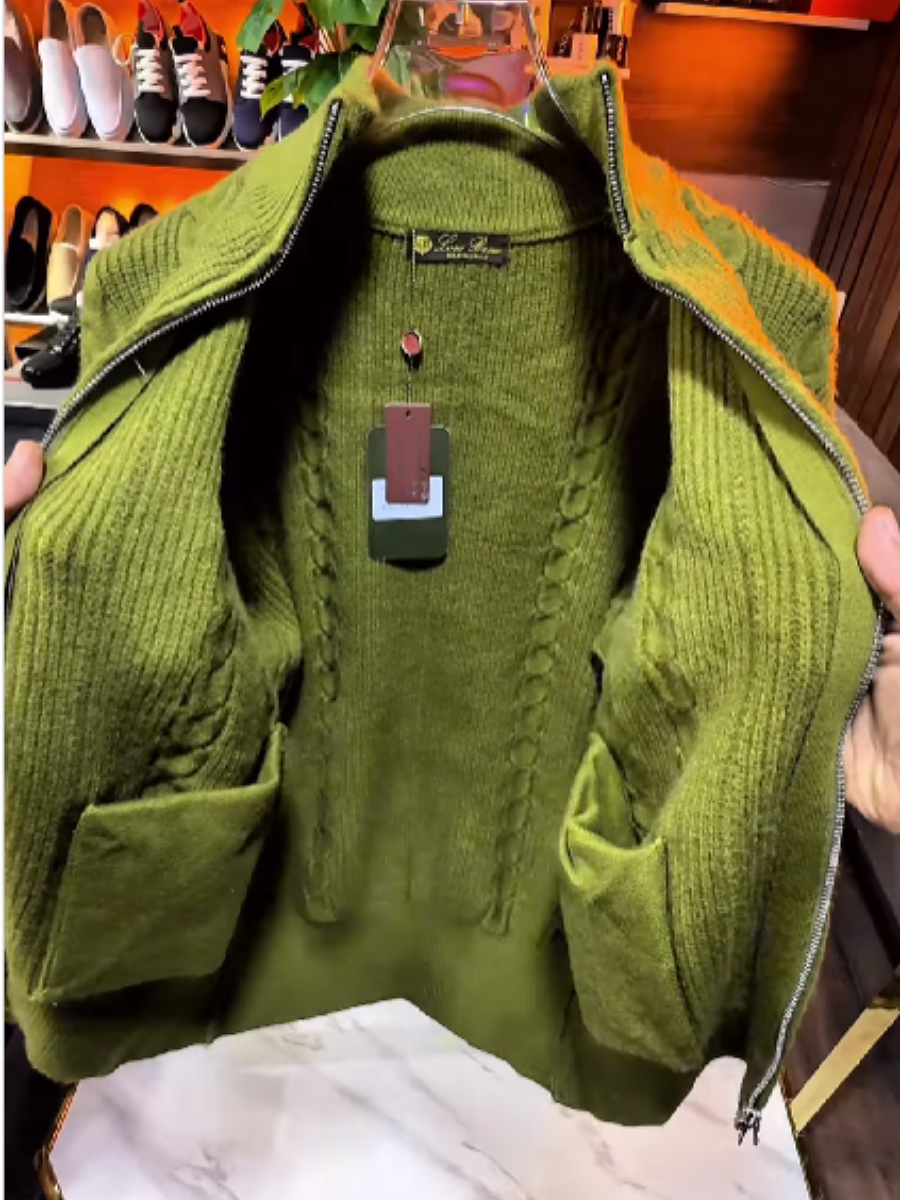 Knitted Zipper Jacket